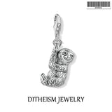 Sloth Charm 925 Sterling Silver Bracelet Jewelry for Women Men Summer Gift