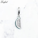 Watermelon Charms Pendant 925 Sterling Silver Bracelet Necklace DIY Gift
