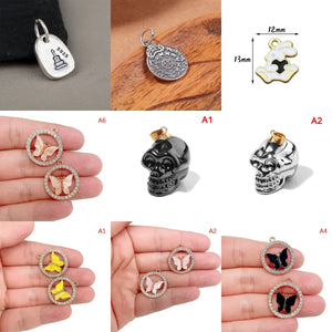 Bunny Charms Pendant Necklace Earrings DIY Jewelry Making Accessories