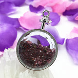 Glass Red Crystal Stone Chip Pendant for Women DIY Necklace Jewelry