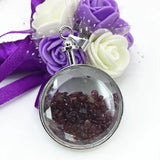 Glass Red Crystal Stone Chip Pendant for Women DIY Necklace Jewelry