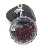 Glass Red Crystal Stone Chip Pendant for Women DIY Necklace Jewelry