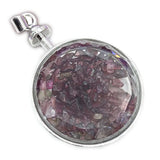Glass Red Crystal Stone Chip Pendant for Women DIY Necklace Jewelry