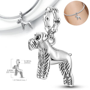 925 Silver Love Heart Snake Dangle Charm Bead for Bracelet Making