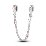 925 Silver Sun Moon Love Safety Chain For Bracelet