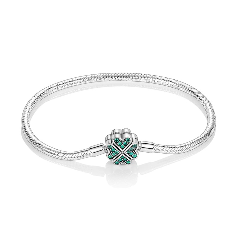 925 Silver Snake Chain Heart Bangle & Bracelet Jewelry