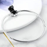 925 Sterling Silver Snake Chain Heart Butterfly Bangle & Bracelet