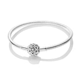 925 Sterling Silver Snake Chain Heart Butterfly Bangle & Bracelet