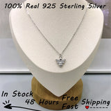 925 Sterling Silver Honey-Bee Zircon Pendant Necklace Anime Collar