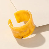 Resin Open Cuff Bracelet for Women - Acrylic Geometric Wide Bangle