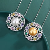 Crystal Solar Flower High Ring Pendant Necklace for Women