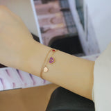 Heart Zirconia Bracelets Layered Chains Jewelry