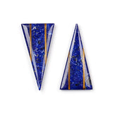 Lapis lazuli & Tiger-Eye Intarsia Earrings Bead Set