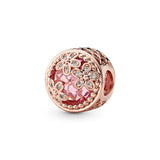 Silver 925 Beads for Jewelry Making Rose Pink Daisy Glass Beads