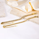 CZ Tennis Bracelet for Women, Cubic Zirconia Chain Bangle
