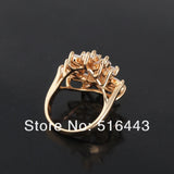 Leaf Rings for Women A961 - Big CZ 18K Plated Engagement Wedding