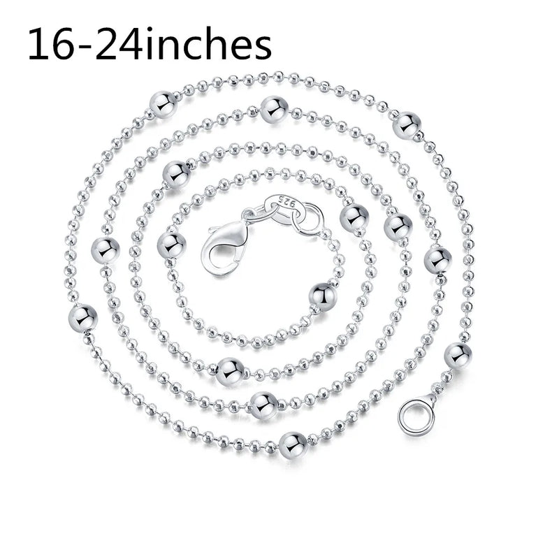 925 Sterling Silver Wedding Party Charm Necklace