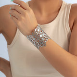 Hollow Flower Bracelet Cuff Jewelry for Women