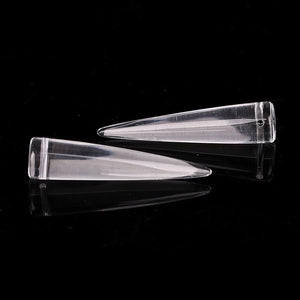 White Quartz Gemstone Earrings Beads 35x8mm