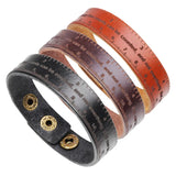 Caliper Shape Bracelets For Women Brown Leather Bracelet Men