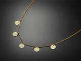 Charms Choker Necklace for Women Girls Rose & Stainless Steel Chain Jewelry