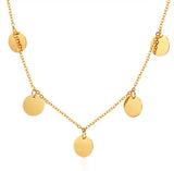 Charms Choker Necklace for Women Girls Rose & Stainless Steel Chain Jewelry