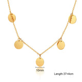 Charms Choker Necklace for Women Girls Rose & Stainless Steel Chain Jewelry