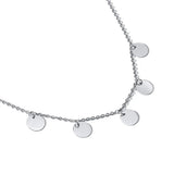 Charms Choker Necklace for Women Girls Rose & Stainless Steel Chain Jewelry