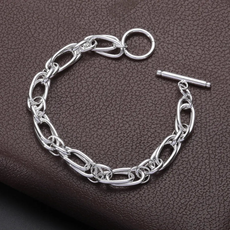 925 Silver Bracelet Elegant Wedding Jewelry Holiday