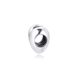 925 Silver Heart Bead Charms for Bracelets Necklaces