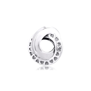 925 Sterling Silver Heart Spacer Beads for Bracelets Necklaces