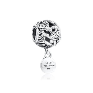 925 Silver Dragonfly Love Bead Charm for Bracelets Necklaces