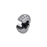 925 Silver Pave Snake Chain Clip Beads for Bracelets Necklaces