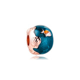 925 Silver Shimmering Ocean Waves & Fish Beads