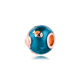925 Silver Shimmering Ocean Waves & Fish Beads