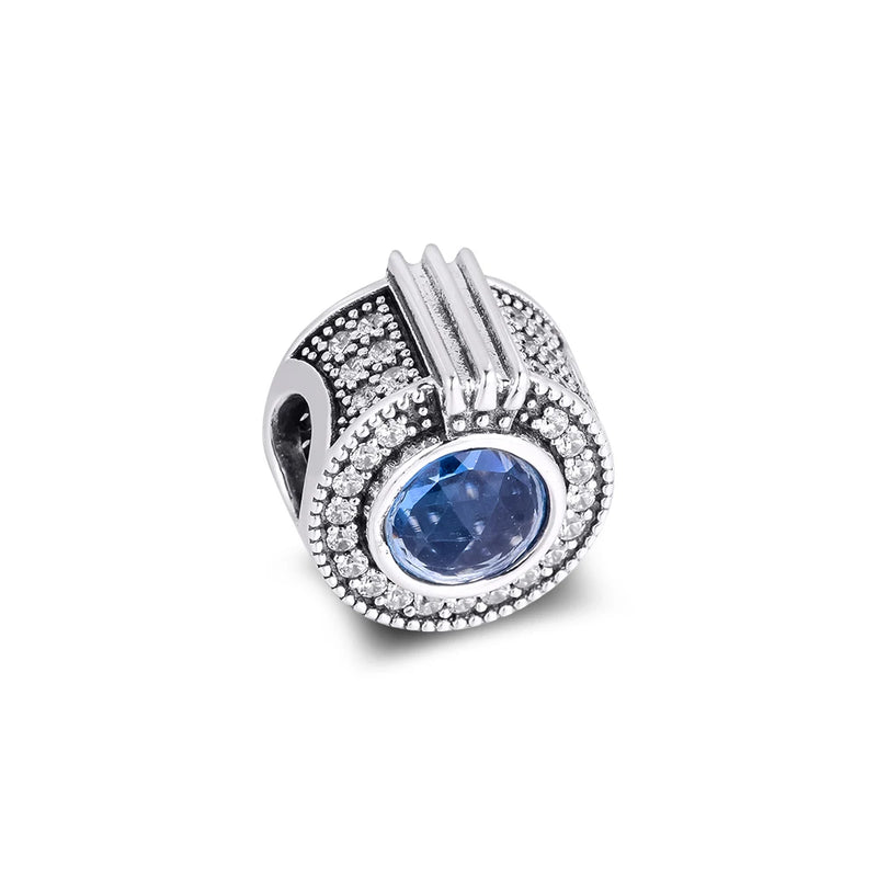 925 Sterling Silver Crown O Bead Charms for Bracelets Necklaces