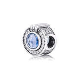 925 Sterling Silver Crown O Bead Charms for Bracelets Necklaces