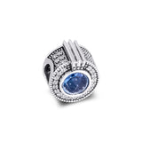 925 Sterling Silver Crown O Bead Charms for Bracelets Necklaces