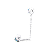 Faith Cross Safety Chain Beads 925 Sterling Silver Jewelry