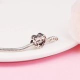 Love Mum Heart Beads 925 Sterling Silver Jewelry