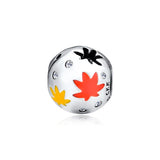 Maple Leaf Beads 925 Sterling Silver Charms for Bracelets Necklaces