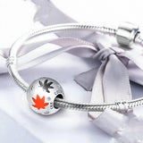 Maple Leaf Beads 925 Sterling Silver Charms for Bracelets Necklaces