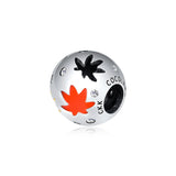 Maple Leaf Beads 925 Sterling Silver Charms for Bracelets Necklaces