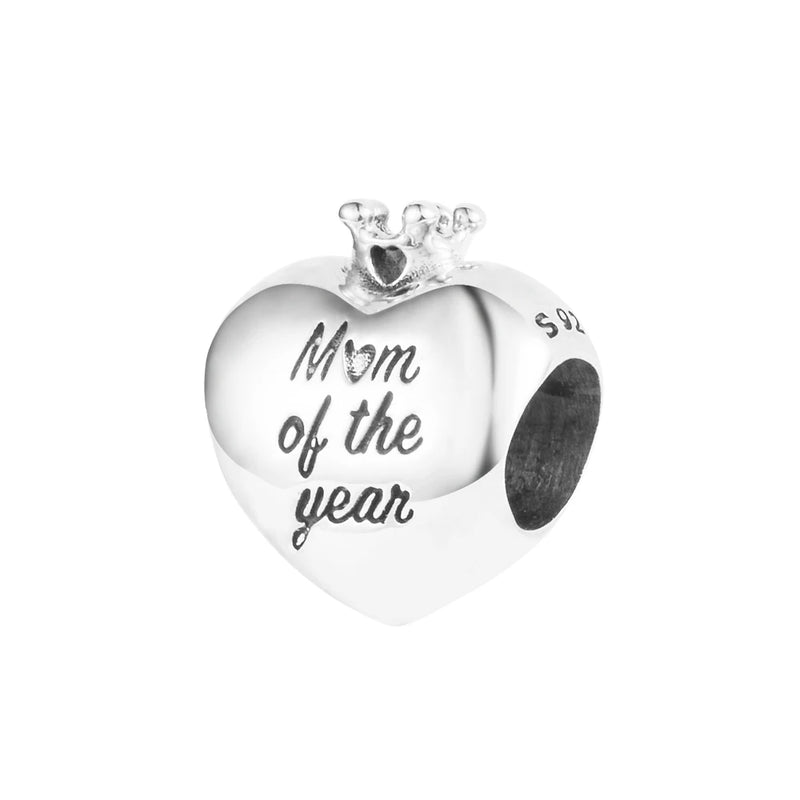 Mum Of The Year Beads 925 Sterling-Silver-Jewelry