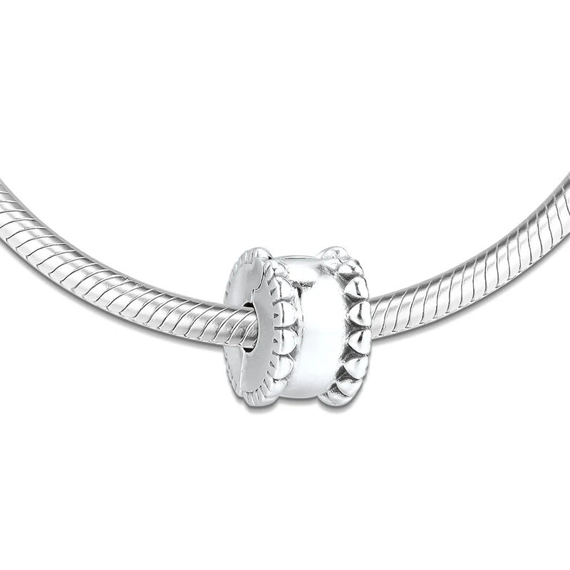 925 Silver Charms for Jewelry Making - Hearts Clip Beads