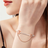 925 Sterling Silver Charms for Necklaces Bracelets Safety Chain Clip