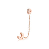 925 Sterling Silver Charms for Necklaces Bracelets Safety Chain Clip