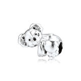 925 Sterling Silver Koala Beads for Jewelry Making