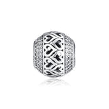 Luminous Hearts Beads 925 Silver Jewelry with CZ