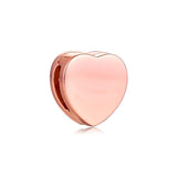925 Sterling Silver Pave Heart Rose Clip Beads for Charms Bracelets Necklaces